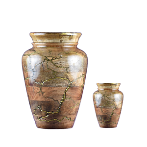 Urnas de cremación funeraria hechas a mano de metal de diseño extranjero con recuerdo para cenizas humanas, las más lujosas y elegantes para vendedores - Product Image 1