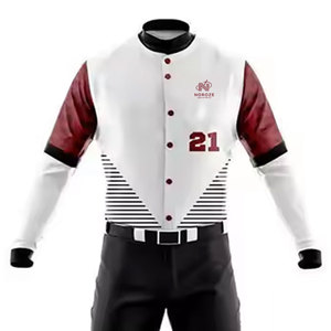 Prix de gros en stock uniformes de baseball pour hommes logo personnalisé respirant définit votre propre conception tenue de baseball - Product Image 4