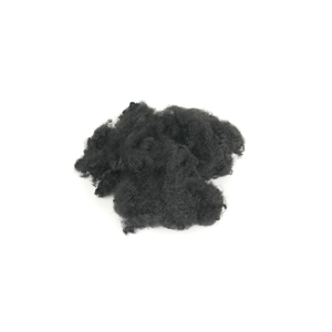 N & F PROVEEDOR DE MATERIAL TEXTIL COREANO FIBRA GRAPADA DE POLIÉSTER SÓLIDO REGENERADO NEGRO SEMI VIRGEN - Product Image 1
