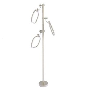 Grand porte-parapluie d'intérieur en acier inoxydable durable avec finition argentée brillante pour le rangement et la décoration du hall - Product Image 1