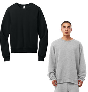 Sweat-shirt unisexe Bella + Canvas 3911 à col rond et épaules tombantes, en molleton douillet, décontracté, pour superposition, hiver, numérique, homme et femme, long - Product Image 1