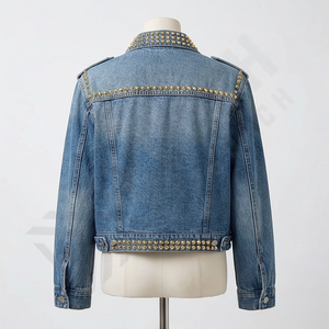 Veste en jean boutonnée pour homme, design personnalisé, vêtements robustes, mode classique, manches longues, veste en jean décontractée, streetwear, vêtements d'extérieur - Product Image 2