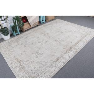 Grand tapis turc de 6,6 x 9,6 pieds, tapis vintage camouflage blanc - Product Image 4