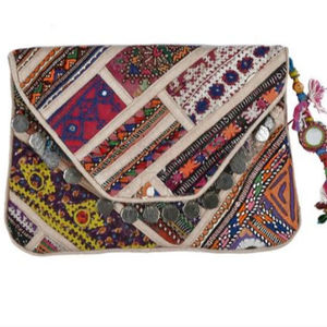 High Quality Women's <b>Wedding</b> & Party Evening <b>Clutch</b> <b>Bag</b> Bridal Purse with Shell Embroidery Resin & Fabric Material Cotton Lining - Product Image 1