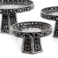 Support à gâteau en incrustation de nacre fabriqué à la main au design de luxe pour la décoration de la fête de l'Aïd Ramadan plateau de nourriture avec support fabriqué au Vietnam