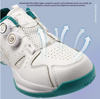 Chaussures de tennis de table et de badminton en microfibre avec logo personnalisé, à fermeture à boucle rotative, respirantes, résistantes à l'usure, décontractées pour hommes