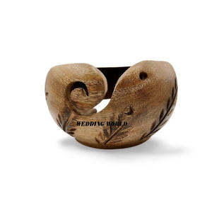 Bol à chocolat en bois rond de qualité supérieure dessus de table fait à la main nouveau bol sucré taille personnalisée nouveau bol à chocolat en bois - Product Image 6