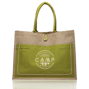 Bolsa de playa de yute de diseñador Premium ecológica Bolsa de compras de moda Premium elaborada con cuidado para la sostenibilidad - Product Image 2