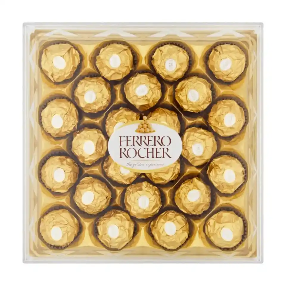 Ferrero Roche nuovi prodotti confezione in lamina d'oro palla di cioccolato composto croccante