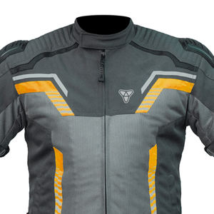 Chaqueta corta de verano para hombre, impermeable, construcción textil, tiras reflectantes, diseño de seguridad blindado para motociclismo - Product Image 2