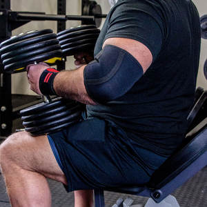 Venta al por mayor, equipo de levantamiento de pesas profesional personalizado, Mangas de codo de neopreno transpirable, bolsa de transporte de cuero para levantamiento - Product Image 5