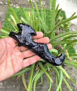 Juego de Cuchillos de Hacha de Obsidiana Negra Tallados a Mano, Herramienta Ritual, Cuchillas de Exhibición para Coleccionistas, Cuchillo de Piedra de Cristal, Regalo de Decoración Espiritual - Product Image 2