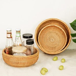 Weaving Rattan Woven Small Fruit Bowl <b>Baskets</b> Cheap Price Hand Made <b>Wicker</b> <b>Basket</b> Bowls Made in Vietnam - Product Image 3
