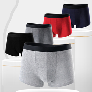 Ropa Interior Masculina para Adultos, Calzoncillos Boxer Transpirables de Algodón y Fibra de Bambú, Cintura con Logotipo Personalizado, Alta Calidad, Tallas Estadounidenses - Product Image 4