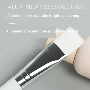 Minimal pesanan kuas masker wajah rambut nilon kecantikan profesional sikat masker <span class=keywords><strong>Mini</strong></span> aplikator masker wajah datar lembut - Product Image 4