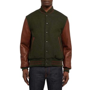 Best Wholesale Men's Winter Clothing Custom Wool Fleece Baseball and Letterman Varsity <b>Jackets</b> College Baseball <b>Jacket</b> For Men - Product Image 5