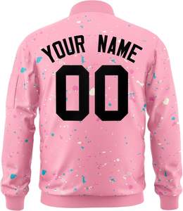 Chaqueta universitaria OEM con cremallera completa, bordado personalizado y etiquetas disponibles para escuelas y equipos - Product Image 2