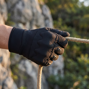Gants tactiques Knuckle Guard, protection contre les chocs, coupe ajustée, écran tactile, paume en daim synthétique, grip en silicone, respirants, gants de travail - Product Image 6