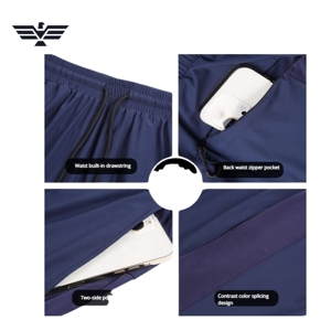 กางเกงออกกำลังกายเอวยางยืดสีพื้นระบายอากาศป้องกันไฟฟ้าสถิตย์สำหรับทุกเพศกางเกงสำหรับใส่วิ่งออกกำลังกายแบบธรรมดา - Product Image 5