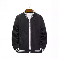 Veste bomber imperméable à col montant unisexe pour l'automne, vêtements de course et de fitness