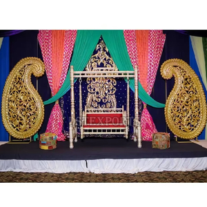 Tema marroquí Boda Blanco Jhronka Etapa Gran Convención de bodas Escenario romano Decoración Boda occidental Majestuoso FRP Etapa - Product Image 5