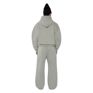 DTG เสื้อฮู้ดซักแบบสวมหัวของผู้ชายกางเกงผ้าฝ้ายโอเวอร์ไซส์ผ้า100% พิมพ์ลายหรูหราขนาดใหญ่ - Product Image 2