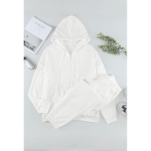 Ensemble de survêtement pour femme, mode hiver 2025, sweat-shirt à capuche épais et zippé, écologique, manches longues, jogging, entraînement, salle de sport - Product Image 5