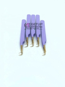 ขายส่ง แหนบดัดขนตาปลายทองคำเคลือบสีม่วง 90 องศา รุ่น GBI-EET-1324 ยี่ห้อ GETUP BROSONS IMPEX ผลิตจากสแตนเลสสตีลป้องกันไฟฟ้าสถิต - Product Image 2