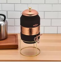 Vaisselle en cuivre pur poli artisanal, durable, grande capacité, résistante à la chaleur, anti-fuite, compatible lave-vaisselle et micro-ondes, design moderne