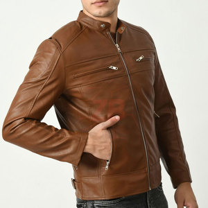 Veste en cuir sur mesure, style classique pour un usage quotidien, veste d'hiver moderne pour homme - Product Image 2