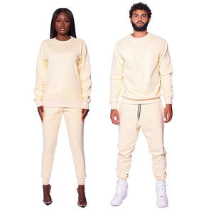 Chándales ligeros de algodón 100% personalizados, conjunto de sudaderas con capucha y pantalones de chándal de felpa francesa para hombres, conjunto de chándal con logotipo propio holgado - Product Image 1