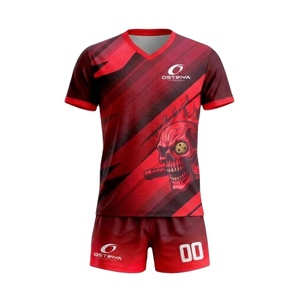 Uniforme de pickleball unisexe 100% polyester, col rond, logo imprimé par transfert thermique sur le devant, séchage rapide, manches courtes, nom d'équipe personnalisé - Product Image 1