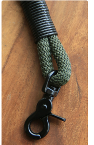 สายจูงสุนัขสีเขียวมะกอกสายจูงทำมือสำหรับสุนัขขนาดเล็กและใหญ่ - Product Image 3