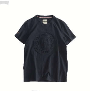 Haute Qualité Plaine Classique Col Rond T-shirts Blanc En Relief Lourd Boxy Plus La Taille US Coton Pull Hommes pour T-shirts - Product Image 5