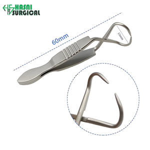 Pinza Quirúrgica para Toallas Hasni, Pinza para Toallas de Microscopía, Tela de 95 mm, Acero Inoxidable, Manual, Certificación CE, Oftálmica - Product Image 3