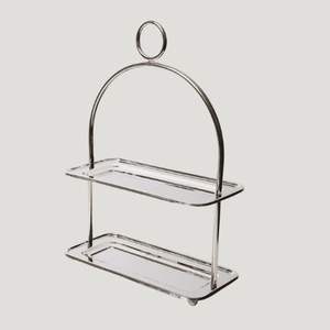 Soporte para Pastel de 2 Niveles de Acero Inoxidable, Ecológico, Apto para Lavavajillas, Precio Bajo, para Ramadán, Navidad, Pudín, Galletas - Product Image 1