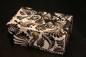 WOODEN DESGIAN NATURAL WOODEN Premium Printed Home Wooden Tabletop Spice Box With Separate Compartments for Spices and - Product Image 4