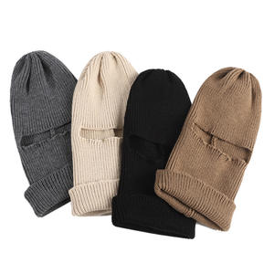 Nouveau Style Personnaliser Broderie Logo Hommes Tricoté 1 Trou Respirant Unisexe Personnalisé Couleur Full Face Cagoule Masques De Ski Pour Hommes - Product Image 5