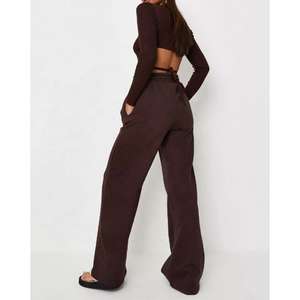 Pantalones de Mujer 100% Algodón, Transpirables, Hechos con Tela Cálida de Alta Calidad, Logotipo Personalizado, Cordón Ajustable para Invierno - Product Image 2