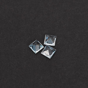 Aguamarina brasileña Natural 4x4mm corte cuadrado 0,90 Cts 3 uds lote de piedras preciosas para hacer joyas - Product Image 5
