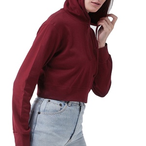Sweats à capuche oversize zippés en crochet pour femme, collection automne 2025, personnalisables, respirants, 100 % coton, impression personnalisée de votre logo de marque, lot de 2 - Product Image 5