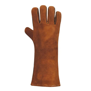 ถุงมือเชื่อมหนังถุงมือเชื่อมแบบมีเส้นทนความร้อน - Product Image 3