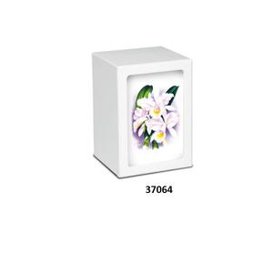 Urna para adultos de cremación de forma Rectangular de madera grande con hermosa flor para cenizas humanas con bolsa de terciopelo gratis - Product Image 1