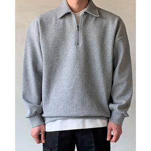 Sudadera informal de manga larga con cuello redondo para hombre con estampado de montaña, poliéster, lavable a máquina - Product Image 3