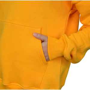 US Local Stock moutarde jaune à capuche pour femmes coton polaire pull décontracté Streetwear prêt à expédier sans tarif livraison rapide - Product Image 3