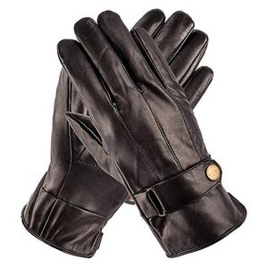 Gants d'hiver en cuir PU pour hommes, chauds thermiques pour femmes, gants de conduite à écran tactile avec doublure - Product Image 3