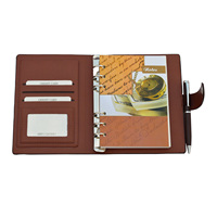 Carnet en similicuir avec stylo, 154 pages, polyvalent, sans date, cadeau d'affaires, logo personnalisé, prix de gros, produit promotionnel de bureau