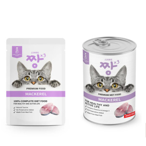 Jjang * 3ปลาแมคเคอเรล400ก. อาหารเปียกสำหรับแมวปลาจริงสูตรโปรตีนเสริม - Product Image 3