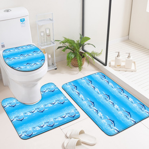 Custom Printed Bath <b>Mat</b> <b>Bathroom</b> Rug <b>Set</b> for <b>Bathroom</b> Non-Slip Shower Curtain Bath <b>Mat</b> - Product Image 3
