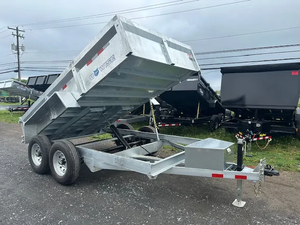 Tractor agrícola Remolque basculante hidráulico Remolque basculante de 20 toneladas Remolque basculante de tractor, Remolque basculante de perfil bajo 7x12 - Product Image 3